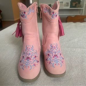 Toddler size 6 Pink Embroidered Cowgirl Boots